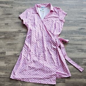 NWT Lila Cap Sleeve Shirt Collar Wrap Dress. Size XL